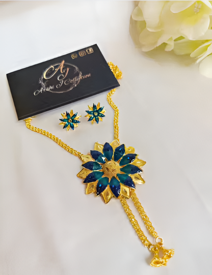 𝗥𝗼𝘆𝗮𝗹 𝗕𝗹𝘂𝗲 𝗦𝘁𝗮𝗿𝗳𝗹𝗼𝘄𝗲𝗿 𝗚𝗼𝗹𝗱 𝗝𝗲𝘄𝗲𝗹𝗿𝘆 𝗦𝗲𝘁